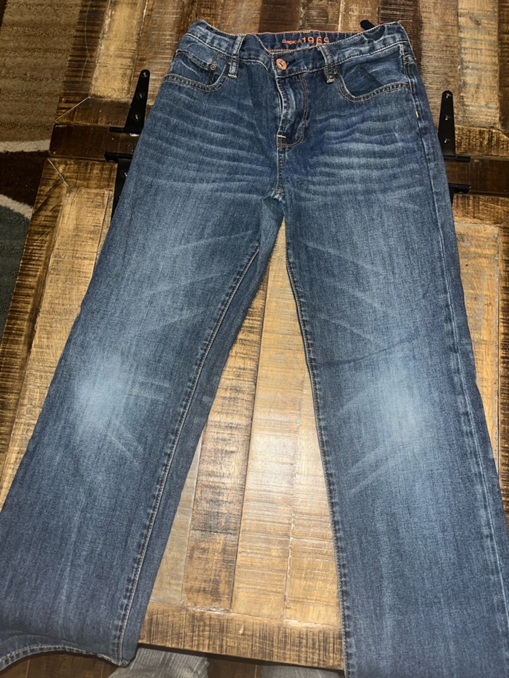 GAP Kidโs Blue Faded Straight Jeans